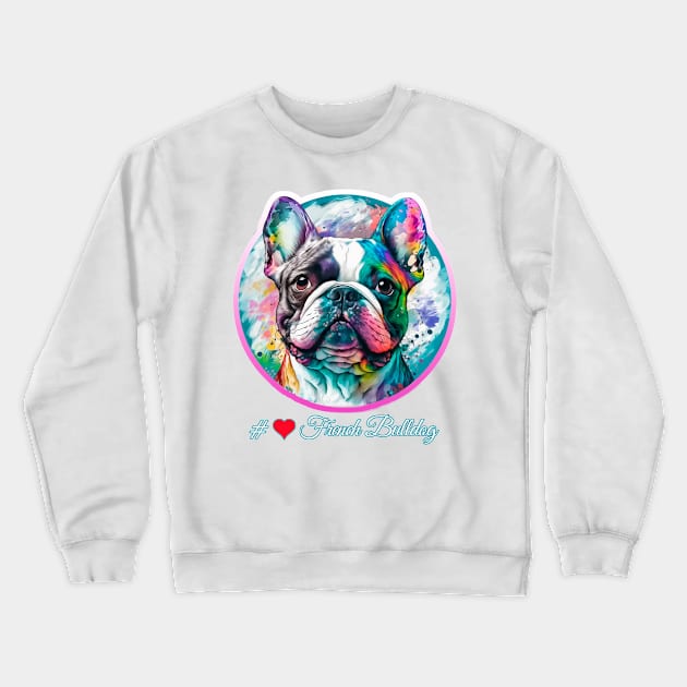 Love French Bulldog Crewneck Sweatshirt by KIDEnia